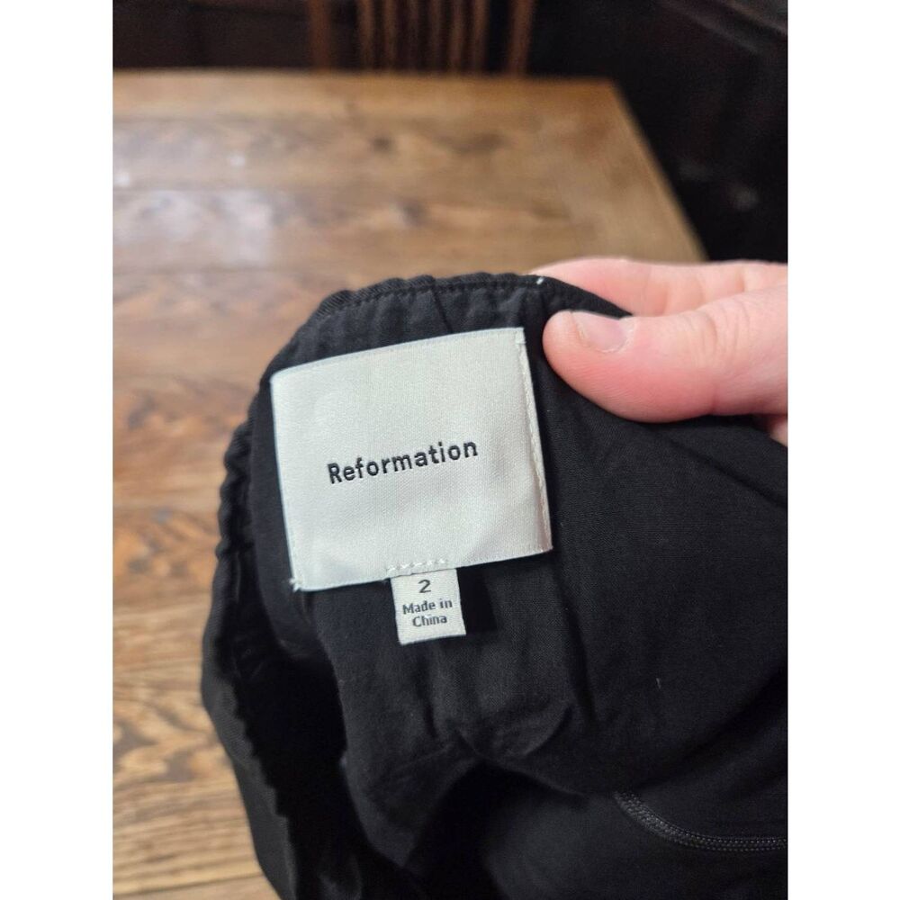 Reformation Black Tate Halter Top in Size 2 - Picture 2 of 4